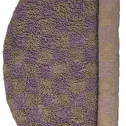 Runde tepper - Elsey Natural Cotton Shaggy (brun/lilla)