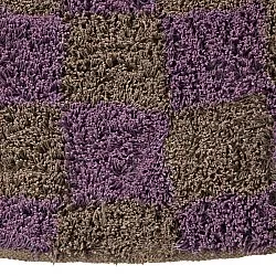 Runde tepper - Elsey Natural Cotton Shaggy (brun/lilla)