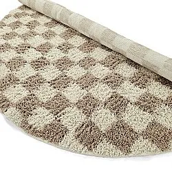 Runde tepper - Elsey Natural Cotton Shaggy (krem/sand)