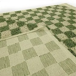 Ryetepper - Elsey Natural Cotton Shaggy (grønn/beige)