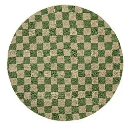 Runde tepper - Elsey Natural Cotton Shaggy (grønn/beige)