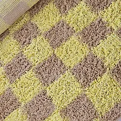 Runde tepper - Elsey Natural Cotton Shaggy (gul/beige)