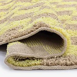 Runde tepper - Elsey Natural Cotton Shaggy (gul/beige)