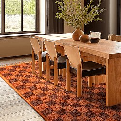 Ryetepper - Elsey Natural Cotton Shaggy (oransje/rød)