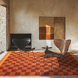 Ryetepper - Elsey Natural Cotton Shaggy (oransje/rød)