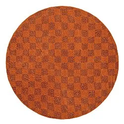 Runde tepper - Elsey Natural Cotton Shaggy (oransje/rød)