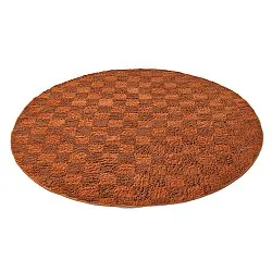 Runde tepper - Elsey Natural Cotton Shaggy (oransje/rød)