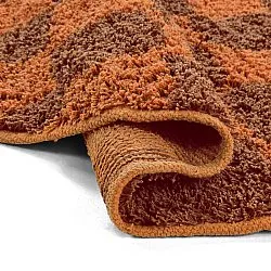 Runde tepper - Elsey Natural Cotton Shaggy (oransje/rød)