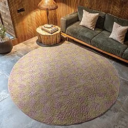 Runde tepper - Elsey Natural Cotton Shaggy (rosa/oransje)