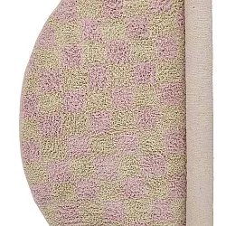 Runde tepper - Elsey Natural Cotton Shaggy (rosa/oransje)