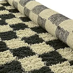 Ryetepper - Elsey Natural Cotton Shaggy (svart/beige)