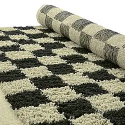 Ryetepper - Elsey Natural Cotton Shaggy (svart/beige)