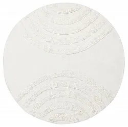 Runde tepper - Everly Natural Cotton Shaggy (offwhite)