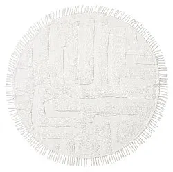 Runde tepper - Fallon Natural Cotton Shaggy (offwhite)