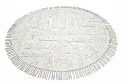 Runde tepper - Fallon Natural Cotton Shaggy (offwhite)