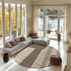 Runde tepper - Farley Natural Cotton Shaggy (beige)
