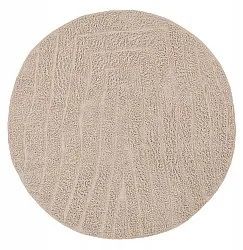 Runde tepper - Farley Natural Cotton Shaggy (beige)