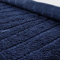Runde tepper - Farley Natural Cotton Shaggy (blå)