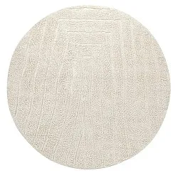 Runde tepper - Farley Natural Cotton Shaggy (off-white)