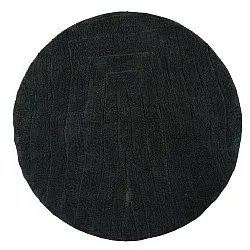 Runde tepper - Farley Natural Cotton Shaggy (svart)