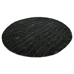 Runde tepper - Farley Natural Cotton Shaggy (svart)