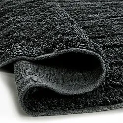 Runde tepper - Farley Natural Cotton Shaggy (svart)