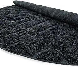 Runde tepper - Farley Natural Cotton Shaggy (svart)