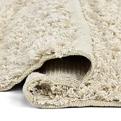 Rundt teppe - Ikara Natural Cotton Shaggy (krem)