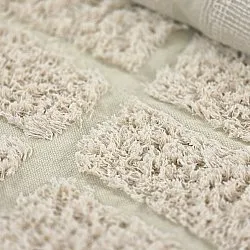 Rundt teppe - Ikara Natural Cotton Shaggy (krem)