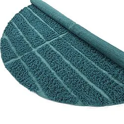 Rundt teppe - Ikara Natural Cotton Shaggy (turkis)