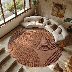 Runde tepper - Jovie Natural Cotton Shaggy (terrakotta)