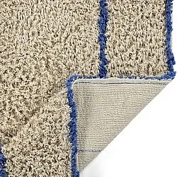 Ryetepper - Kairi Natural Cotton Shaggy (beige/blå)