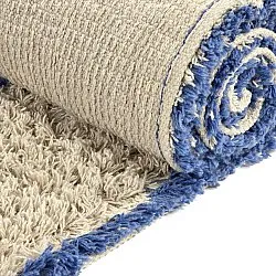 Ryetepper - Kairi Natural Cotton Shaggy (beige/blå)