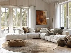 Rundt teppe - Kebira (beige)