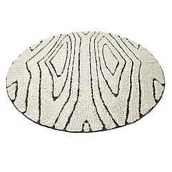 Runde tepper - Kindon Natural Cotton Shaggy (off white/brun)