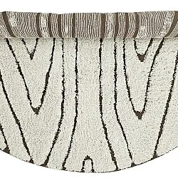 Runde tepper - Kindon Natural Cotton Shaggy (off white/brun)