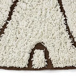 Runde tepper - Kindon Natural Cotton Shaggy (off white/brun)