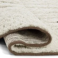 Runde tepper - Kindon Natural Cotton Shaggy (off white/brun)