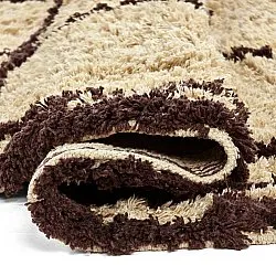 Rundt teppe - Lana Natural Cotton Shaggy (beige/brun)