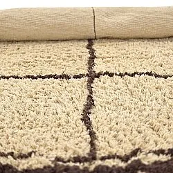 Rundt teppe - Lana Natural Cotton Shaggy (beige/brun)