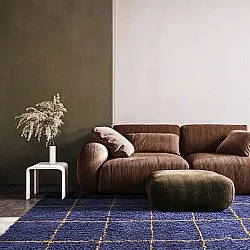 Ryetepper - Lana Natural Cotton Shaggy (blå/gul)