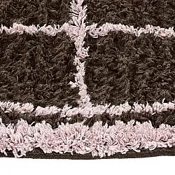 Rundt teppe - Lana Natural Cotton Shaggy (brun)