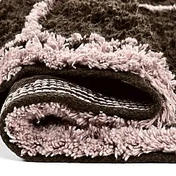 Rundt teppe - Lana Natural Cotton Shaggy (brun)