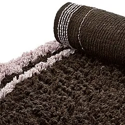 Rundt teppe - Lana Natural Cotton Shaggy (brun)