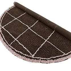 Rundt teppe - Lana Natural Cotton Shaggy (brun)