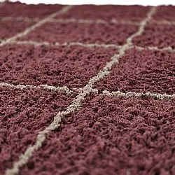 Ryetepper - Lana Natural Cotton Shaggy (taupe/rød)