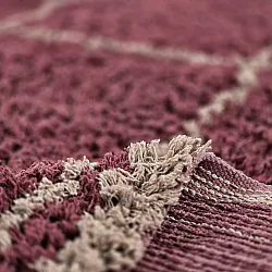 Ryetepper - Lana Natural Cotton Shaggy (taupe/rød)