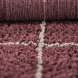 Ryetepper - Lana Natural Cotton Shaggy (taupe/rød)