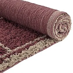 Ryetepper - Lana Natural Cotton Shaggy (taupe/rød)