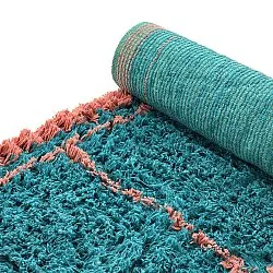 Ryetepper - Lana Natural Cotton Shaggy (turkis/rosa)